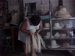 Making hats, Ecuador